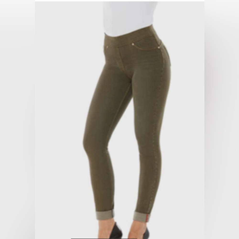 LUX DENIM 360 4 Way Stretch Olive Skinny Women's Jeggings
